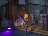 Vrouw op podium in Nicolaikerk, aftrap 80 jaar vrijheid.